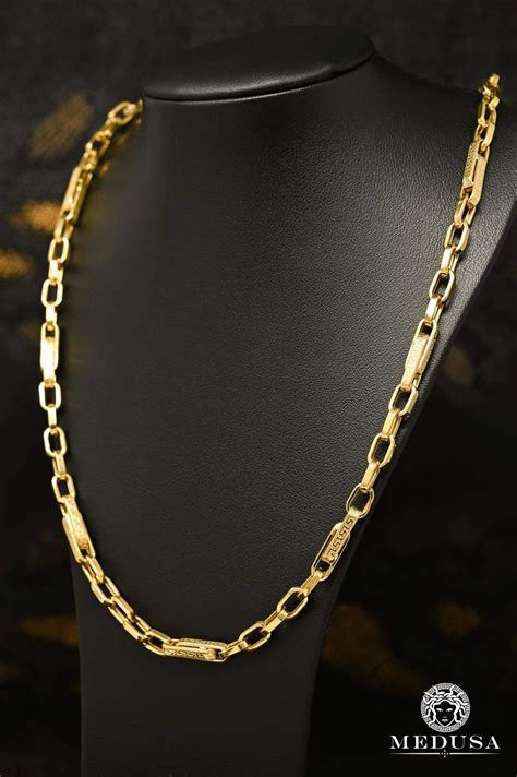 versace 2 chain|Versace gold chains for men.